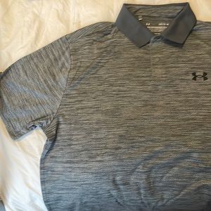 Under Armour, large men’s golf button up polo short sleeve